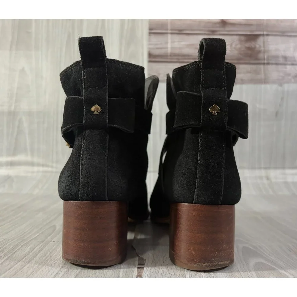 Kate Spade New York Polly suede Booties size 8.5 M color black